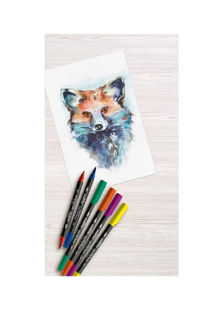 Crelando Double-sided watercolor markers 6 pcs - CHOOSE COLOR PALETTE