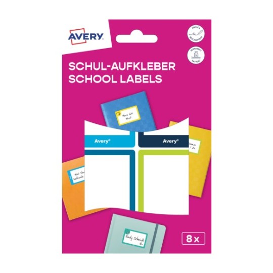 AVERY School stickers, hand-writable - 148mm x 105mm (pack of 8)