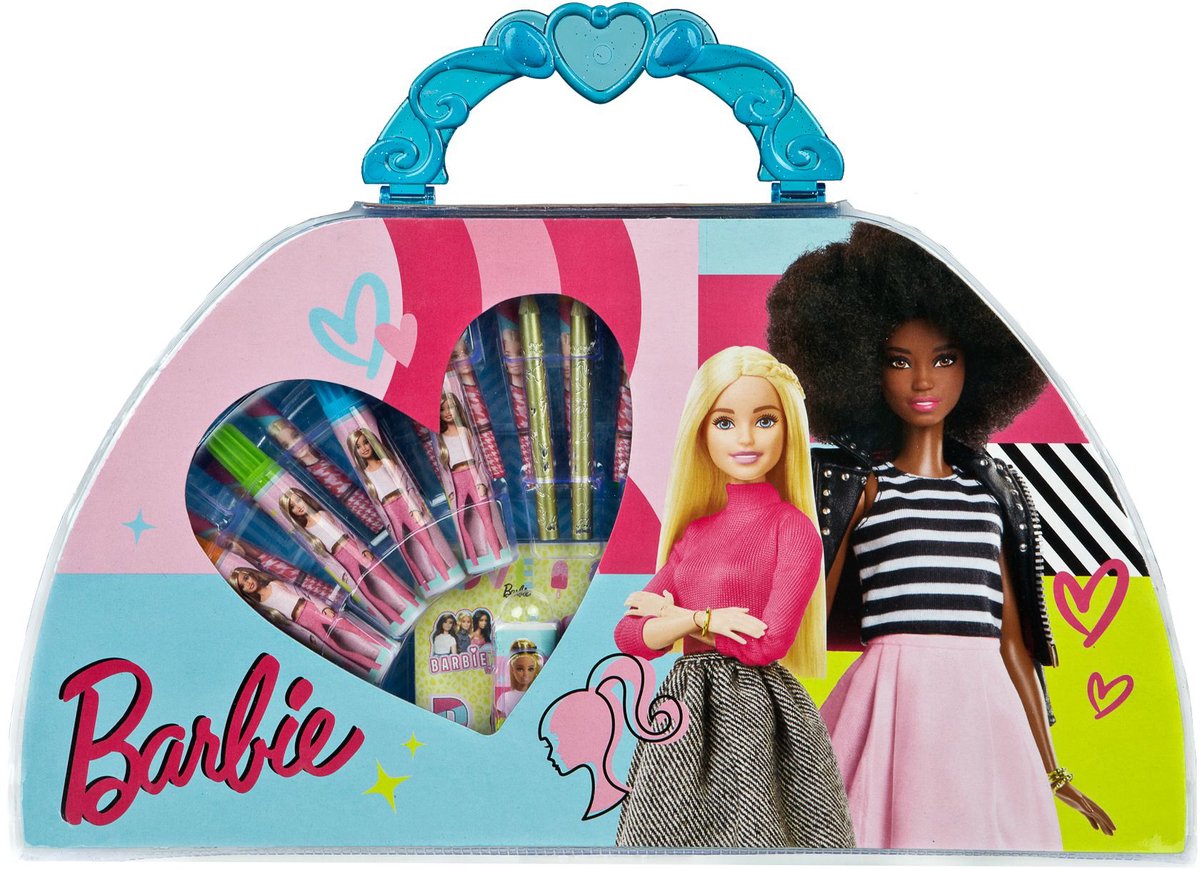 Mattel Barbie 51-piece coloring set - Blue Handle