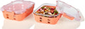 Spice & Soul Glass food containers set of 2 pcs 1.2 l with silicone cover - SALMON COLOR