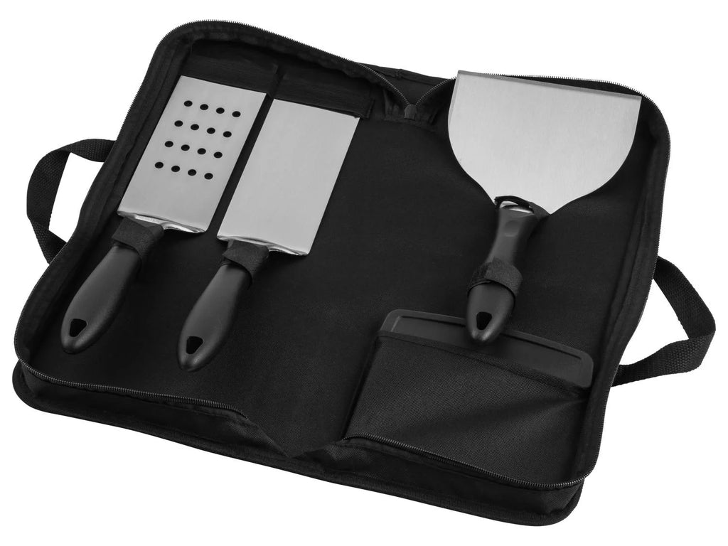 GRILLMEISTER Barbecue spatulas set of 4 pieces with Case