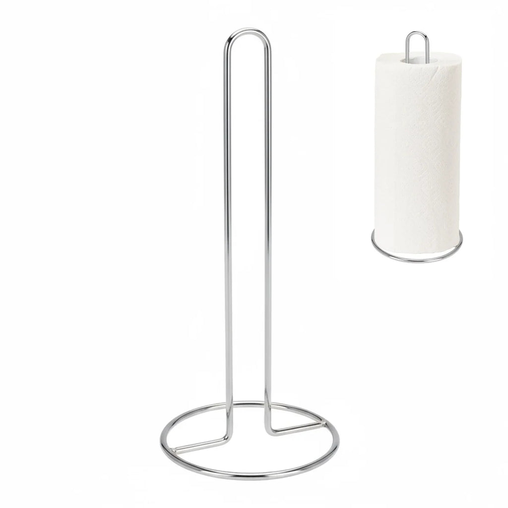 JES Collection Chrome Kitchen Roll Stand (28cm high)