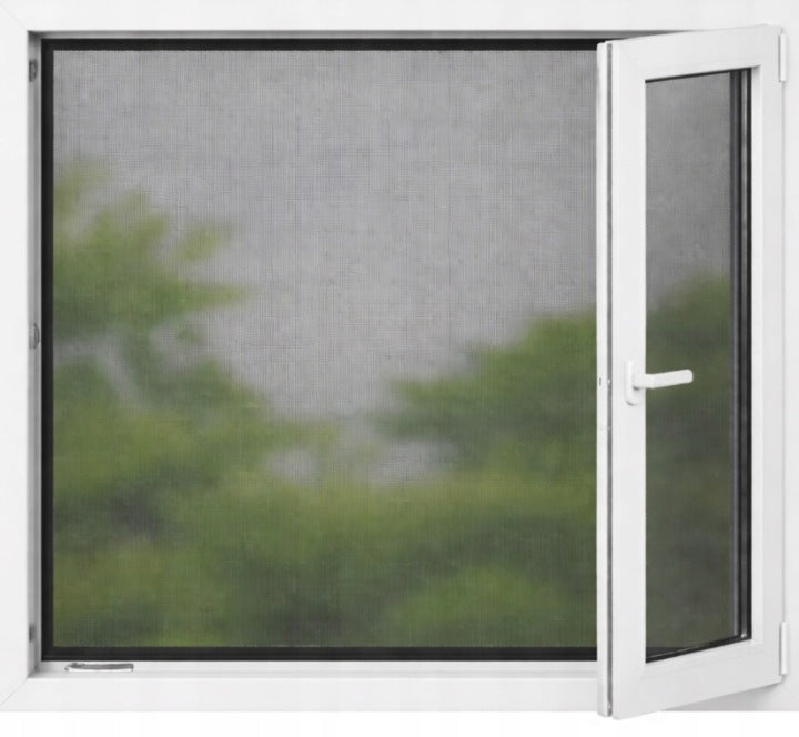 LIVARNO Mosquito net for window 130x150 Dark Grey with Velcro No drilling