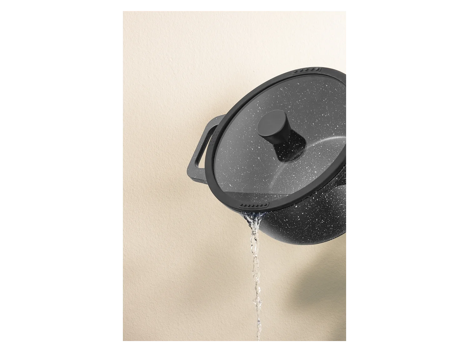 SILVERCREST® Cast aluminum saucepan, Ø 24 cm - BLACK GRANITE