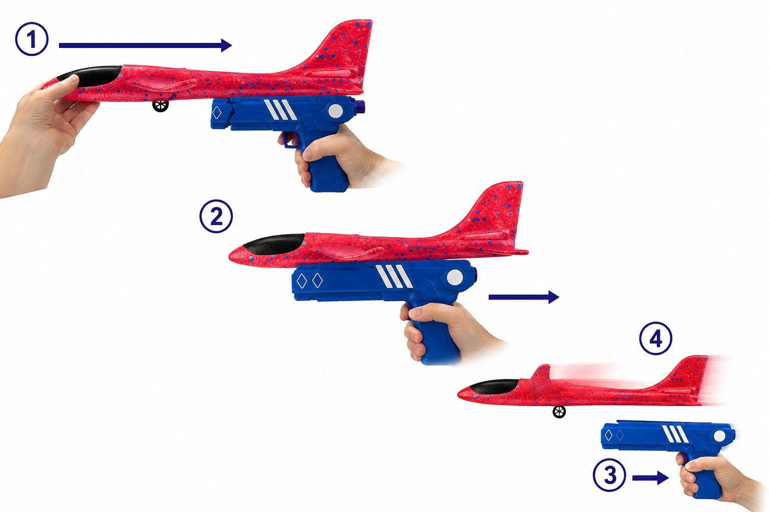 LUPILU FLYING STYROFOAM GLIDER WITH STARTER GUN