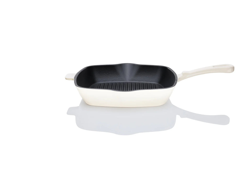 SILVERCREST® Cast iron grill pan, 24 cm - BEIGE