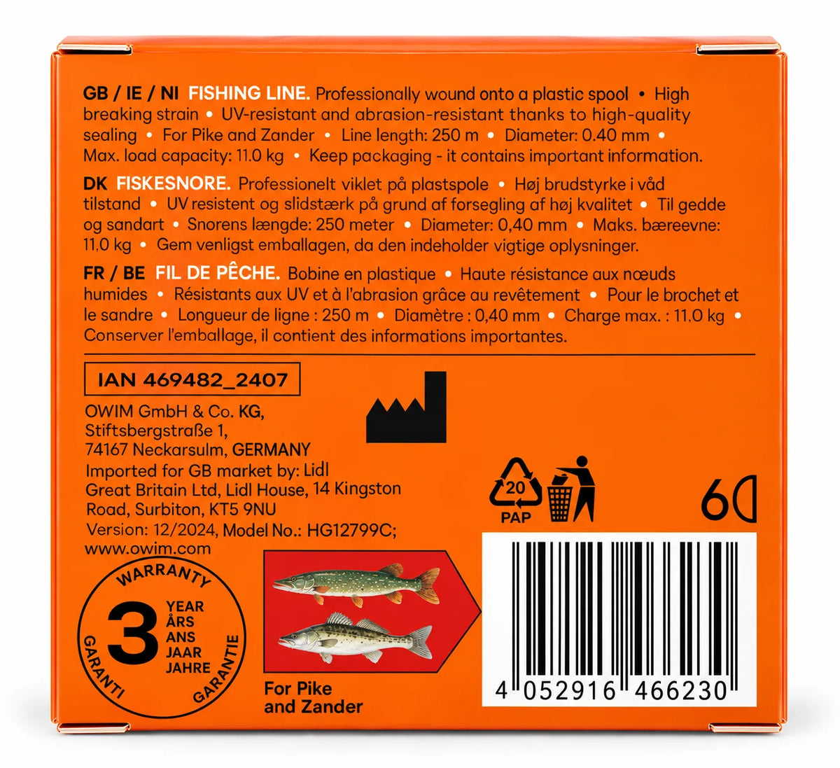 CRIVIT® Fishing Lines – High Breaking Strain