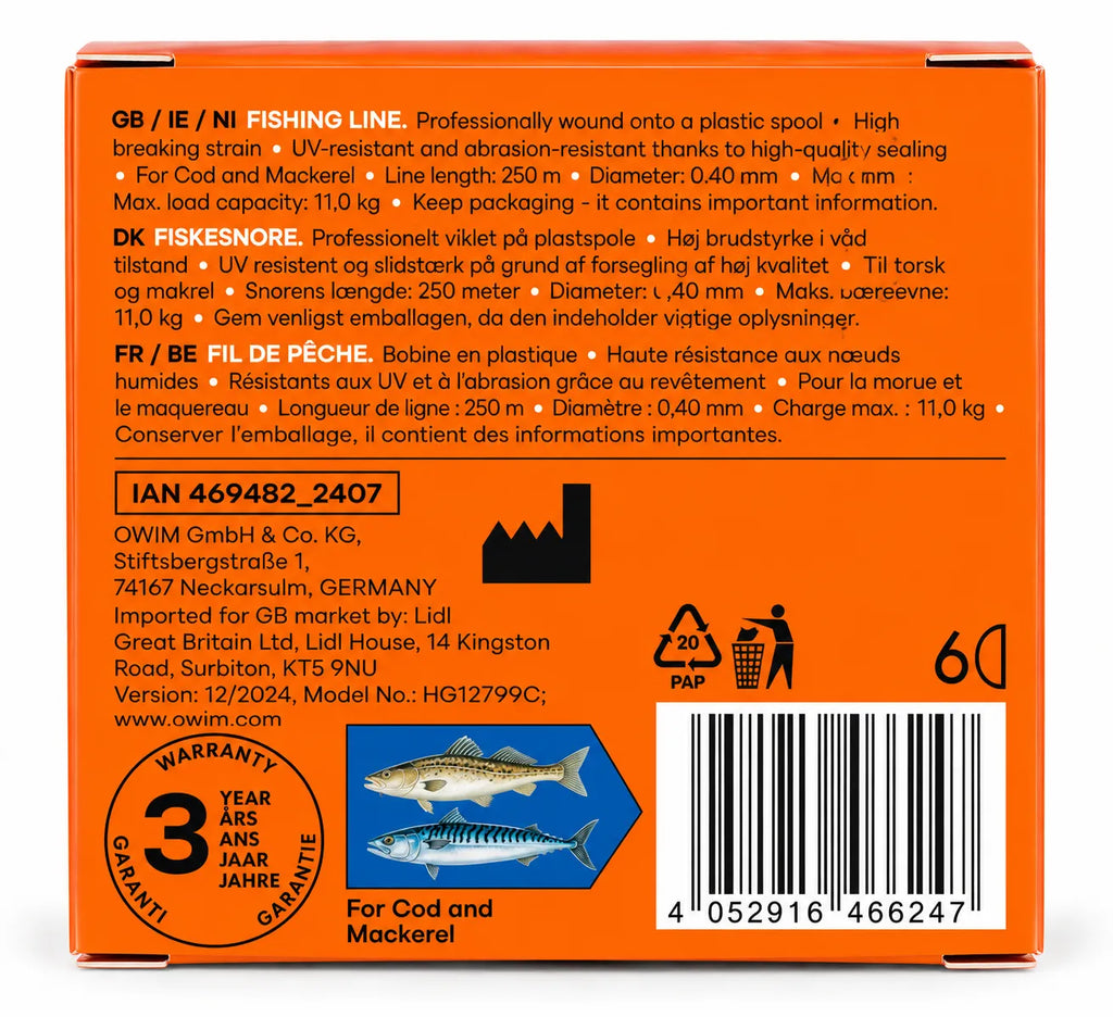 CRIVIT® Fishing Lines – High Breaking Strain