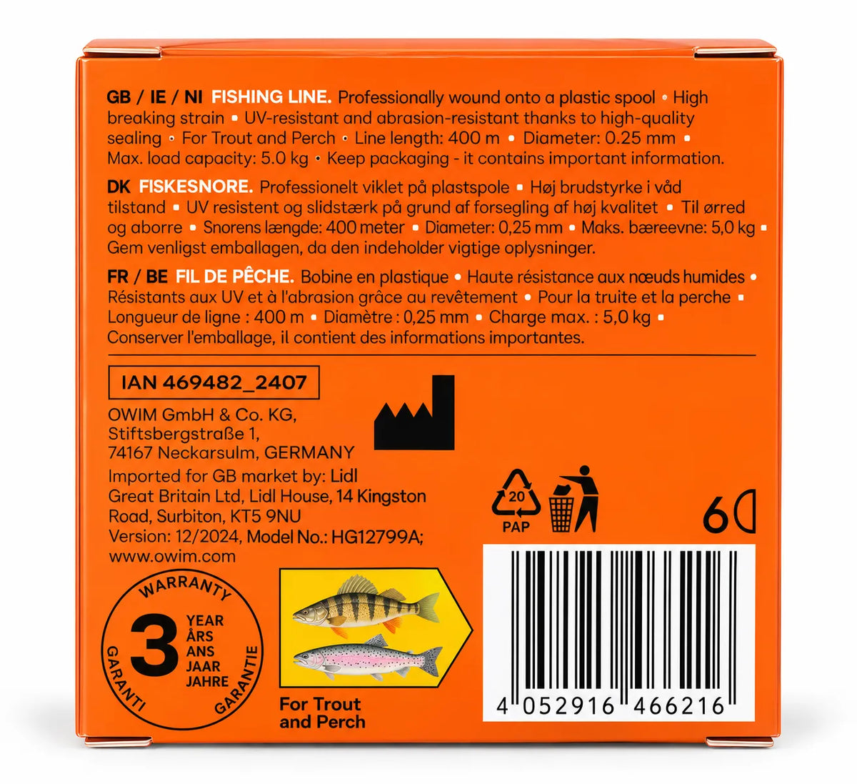 CRIVIT® Fishing Lines – High Breaking Strain
