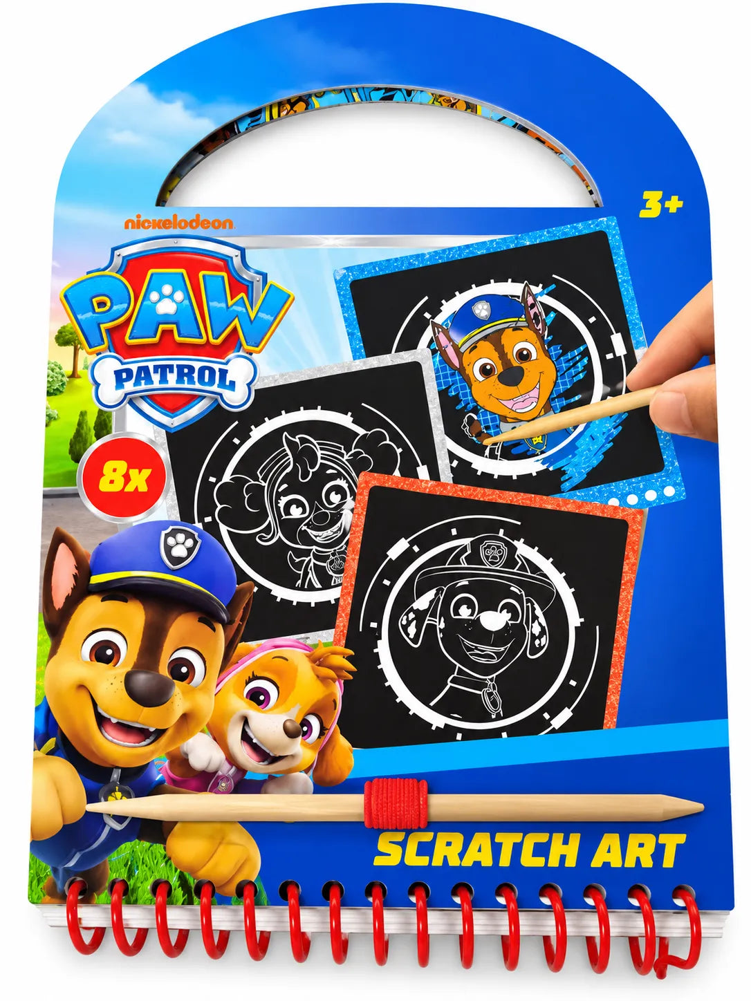 PAW Patrol Scratch Art Activity Book – 8 Scratch Pictures with Stylus, 3+