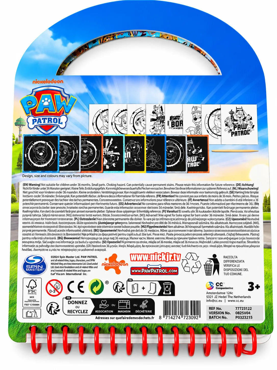 PAW Patrol Scratch Art Activity Book – 8 Scratch Pictures with Stylus, 3+
