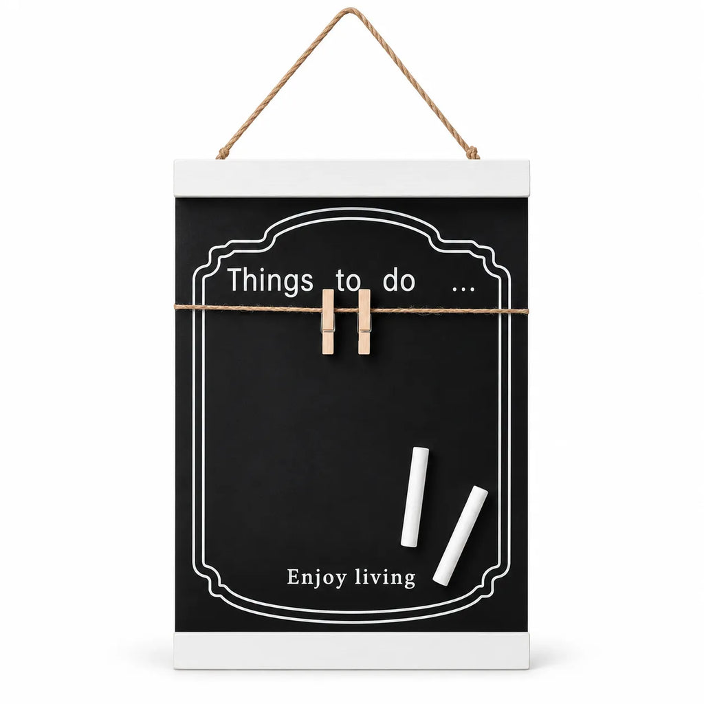 MELINERA Memo Chalkboard with Clips & Chalk