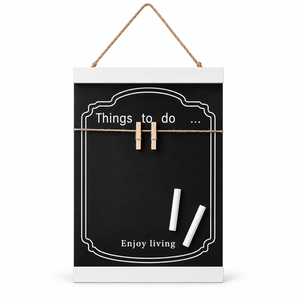 MELINERA Memo Chalkboard with Clips & Chalk
