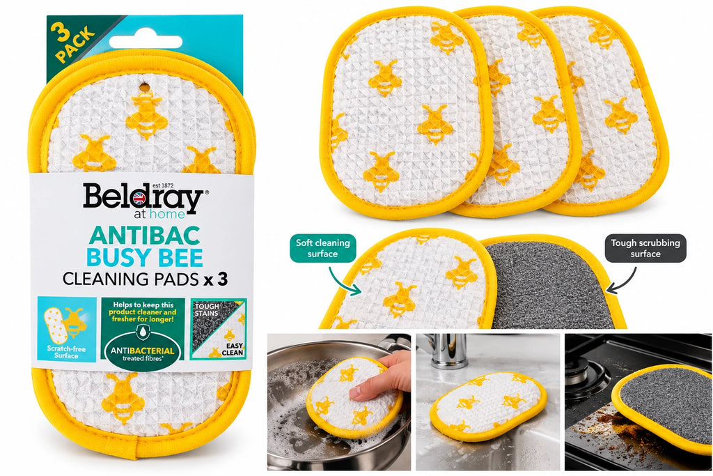 Beldray Antibacteria Busy Bee Cleaning Pads – 3 Pack