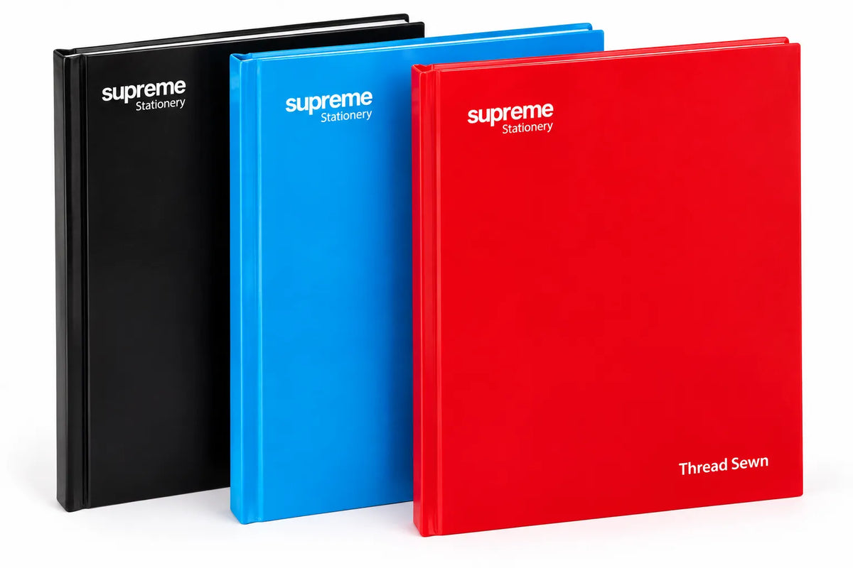 Supreme Stationery A4 Hardback Notebooks – 3 Pack (160 Pages Each)
