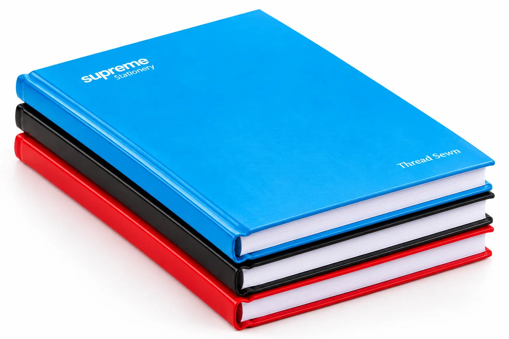 Supreme Stationery A4 Hardback Notebooks – 3 Pack (160 Pages Each)