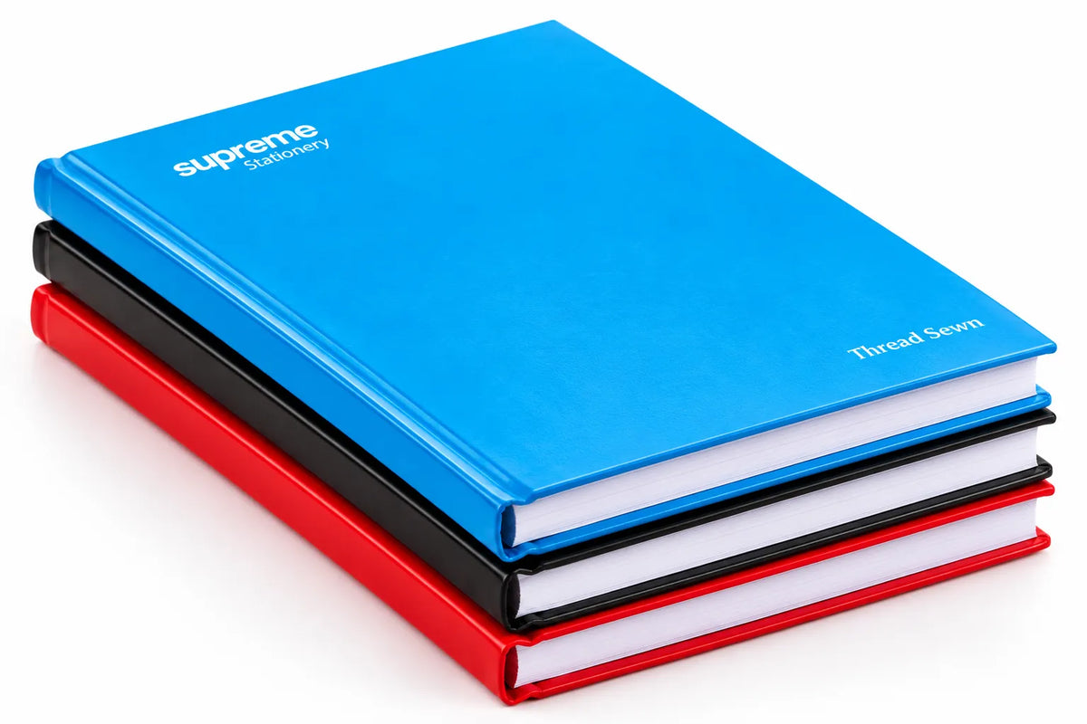 Supreme Stationery A4 Hardback Notebooks – 3 Pack (160 Pages Each)