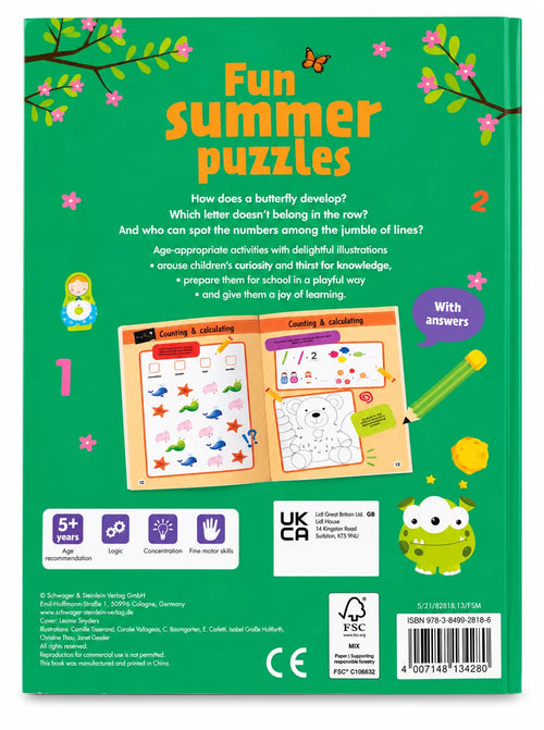 Fun Summer Puzzles – Children's Activity Book (Age 5+)