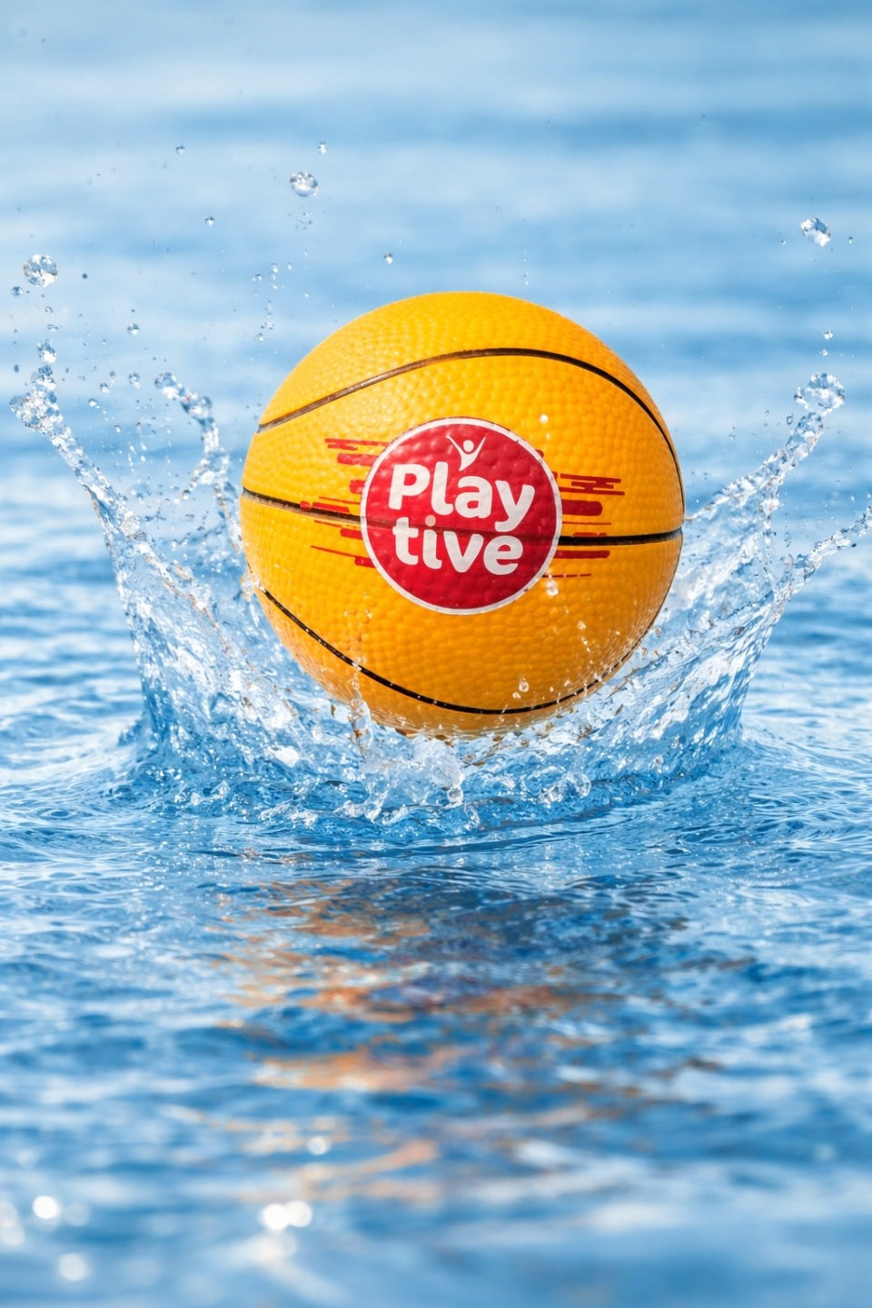 Rubber bouncing mini water ball, sensory, bouncing on water, 9 cm