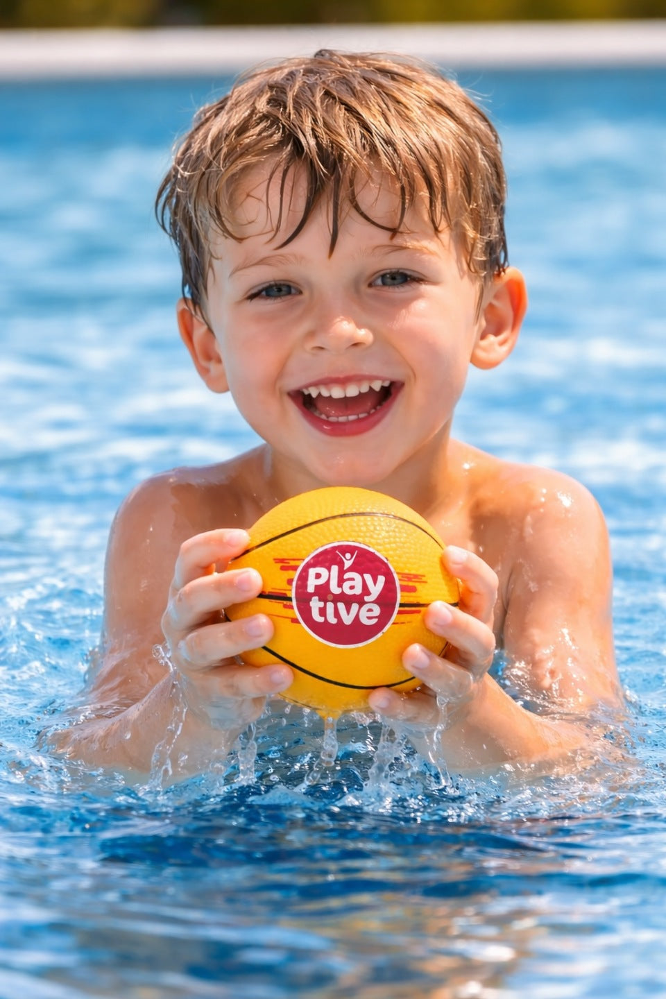 Rubber bouncing mini water ball, sensory, bouncing on water, 9 cm