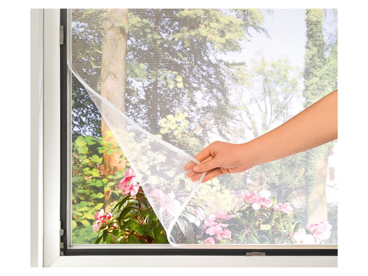 LIVARNO Mosquito net for window 130x150 with Velcro - No drilling needed