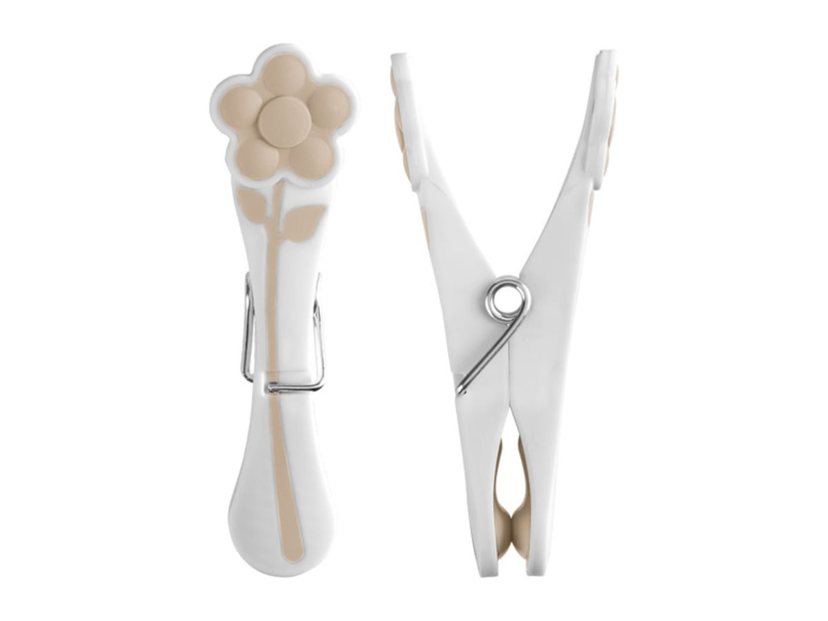 LIVARNO HOME Silicone clothespins pegs for laundry, 20 pcs - BEIGE