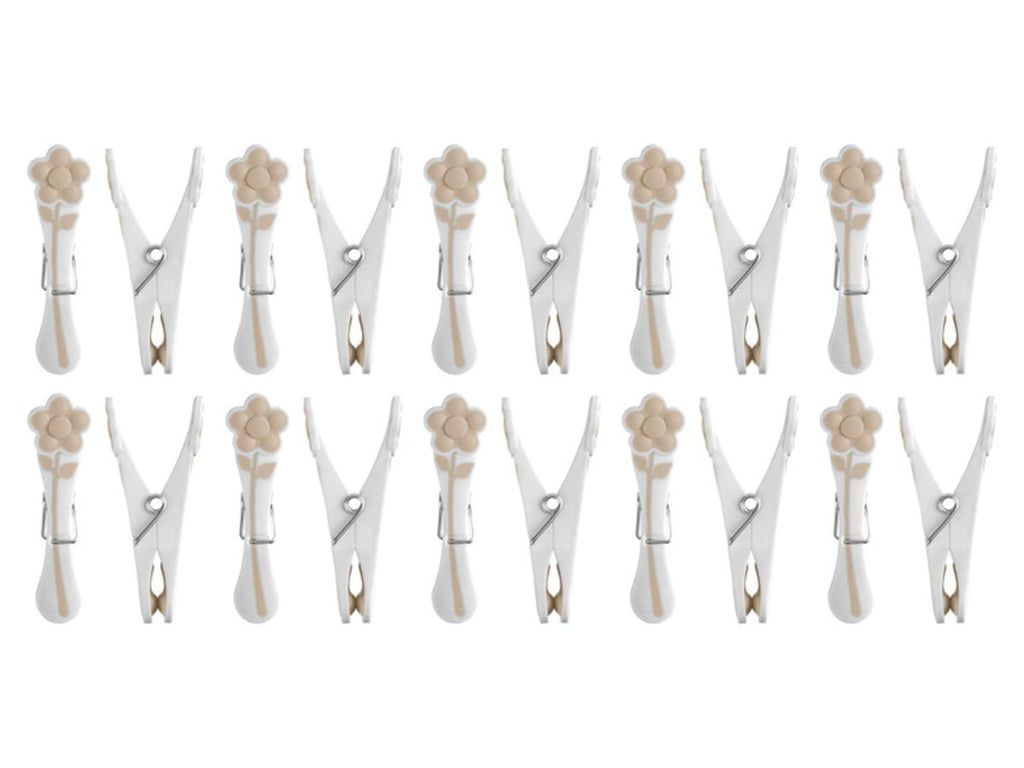 LIVARNO HOME Silicone clothespins pegs for laundry, 20 pcs - BEIGE