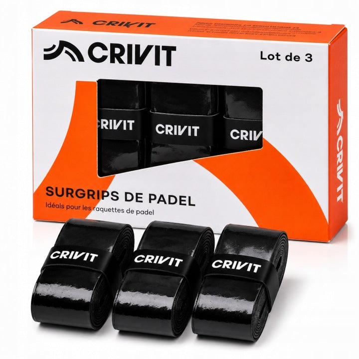 Crivit Padel grips set of 3 Overgrip Sweat Absorption Better Grip
