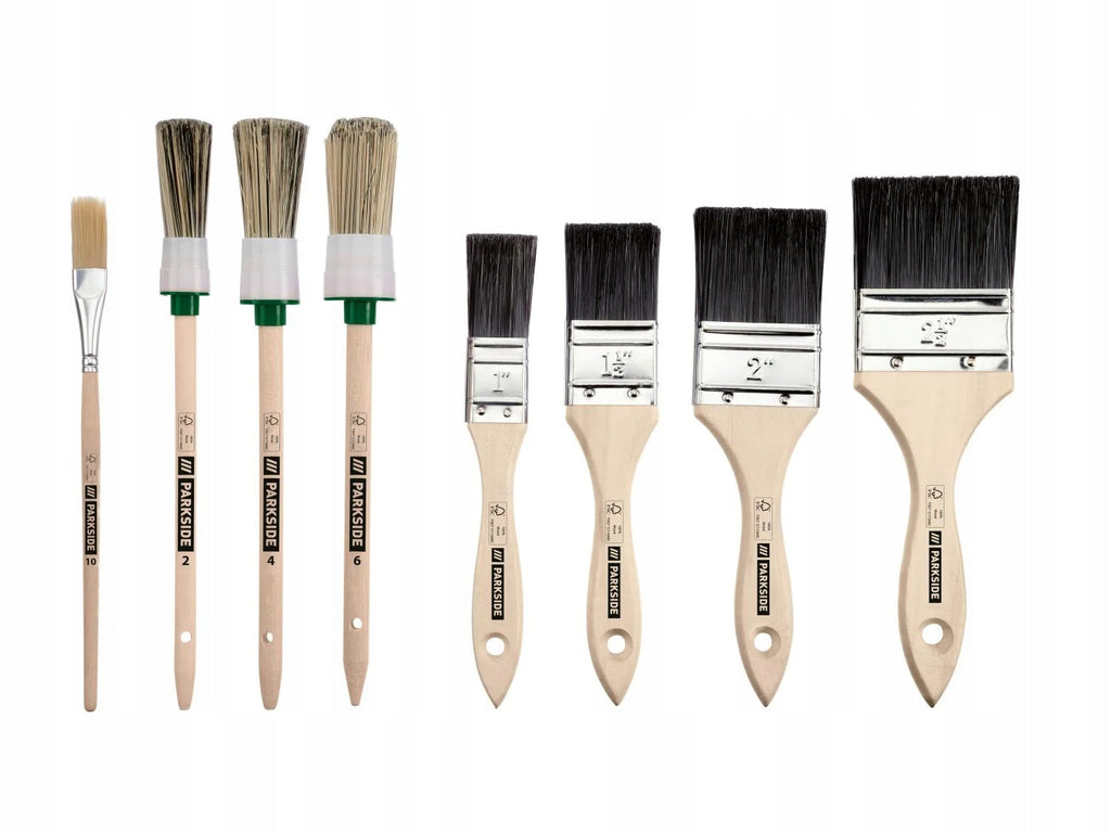 PARKSIDE Brush set for emulsion paints, varnishes and emulsions, 8 pieces