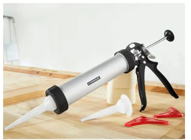 PARKSIDE Cartridge Gun, Dispensing Gun, Silicone Gun, Aluminum, 2 Joint Smoothers