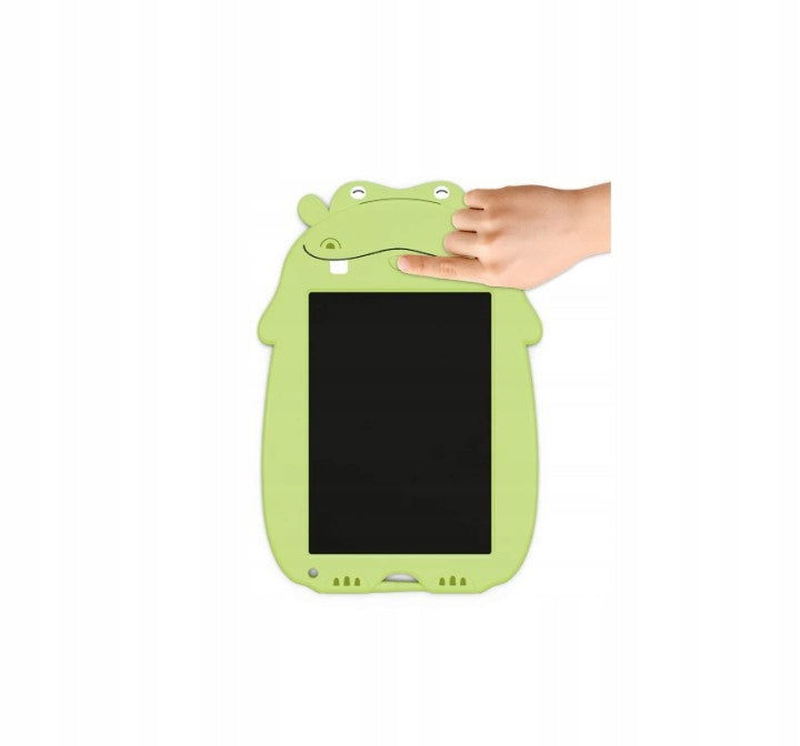 Silvercrest LCD TABLET + Stylus For Kids For Drawing - GREEN HIPPO