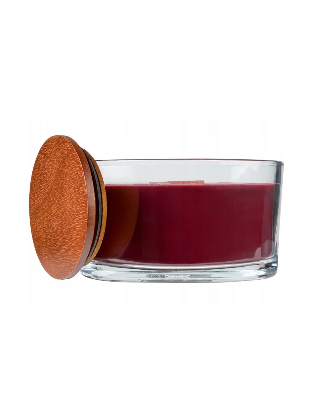 Livarno Forest Cranberry Scented Candle Wooden Wick 38h Premium in Glass Jar