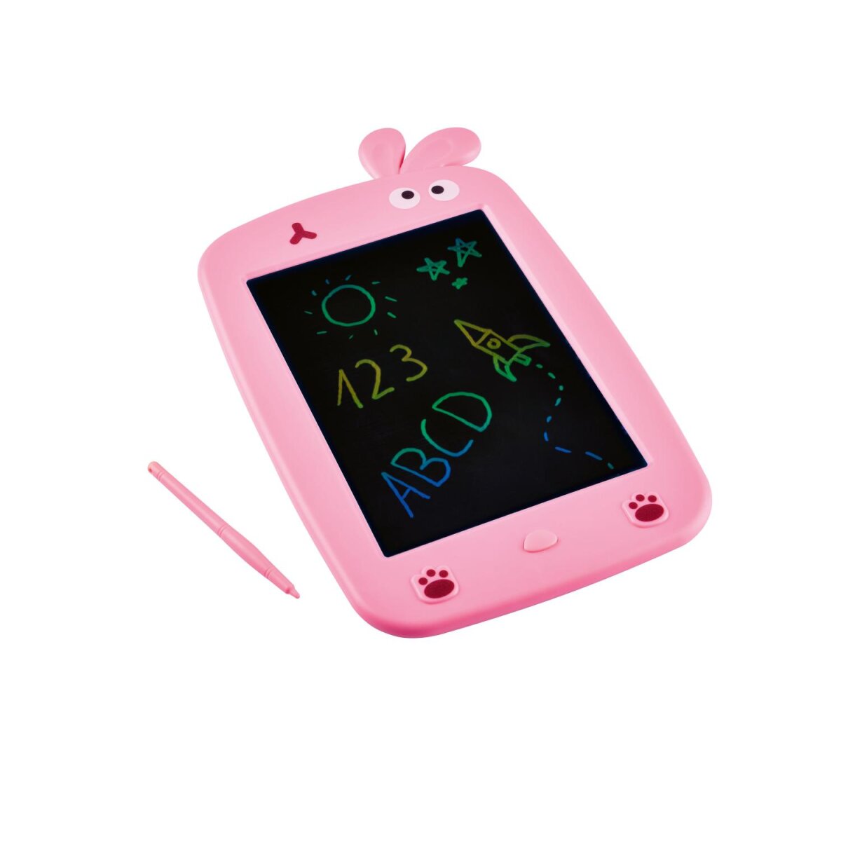 Silvercrest LCD TABLET + Stylus For Kids For Drawing - PINK BUNNY