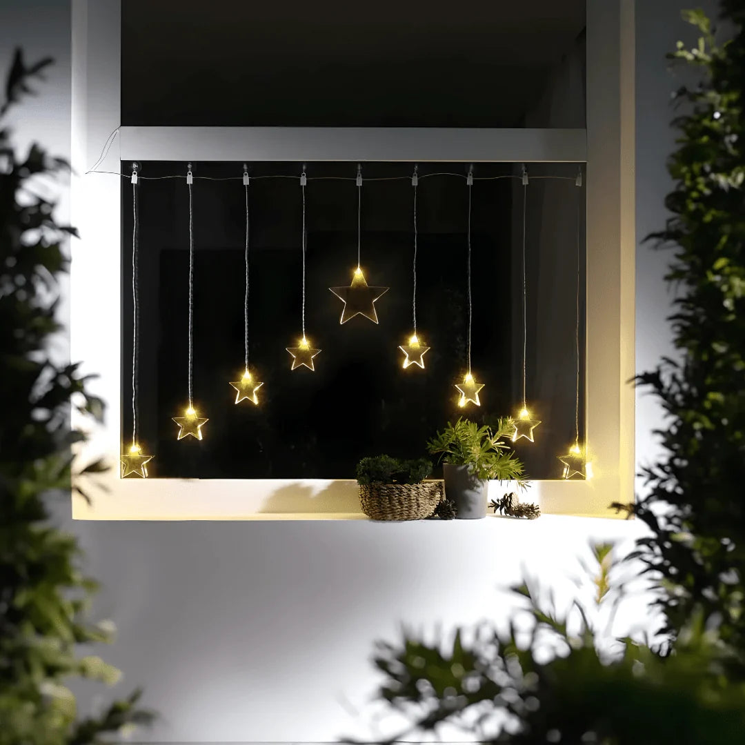 Livarno Home Nine Pointed Stars LED Curtain Lights
