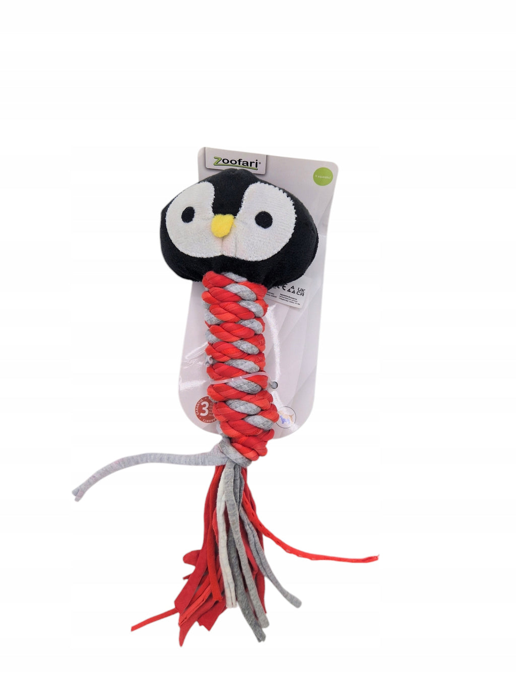 Zoofari Penguin Teether Tug Toy for Dogs with squeeker