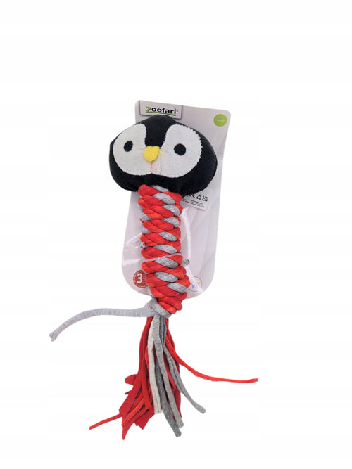 Zoofari Penguin Teether Tug Toy for Dogs with squeeker