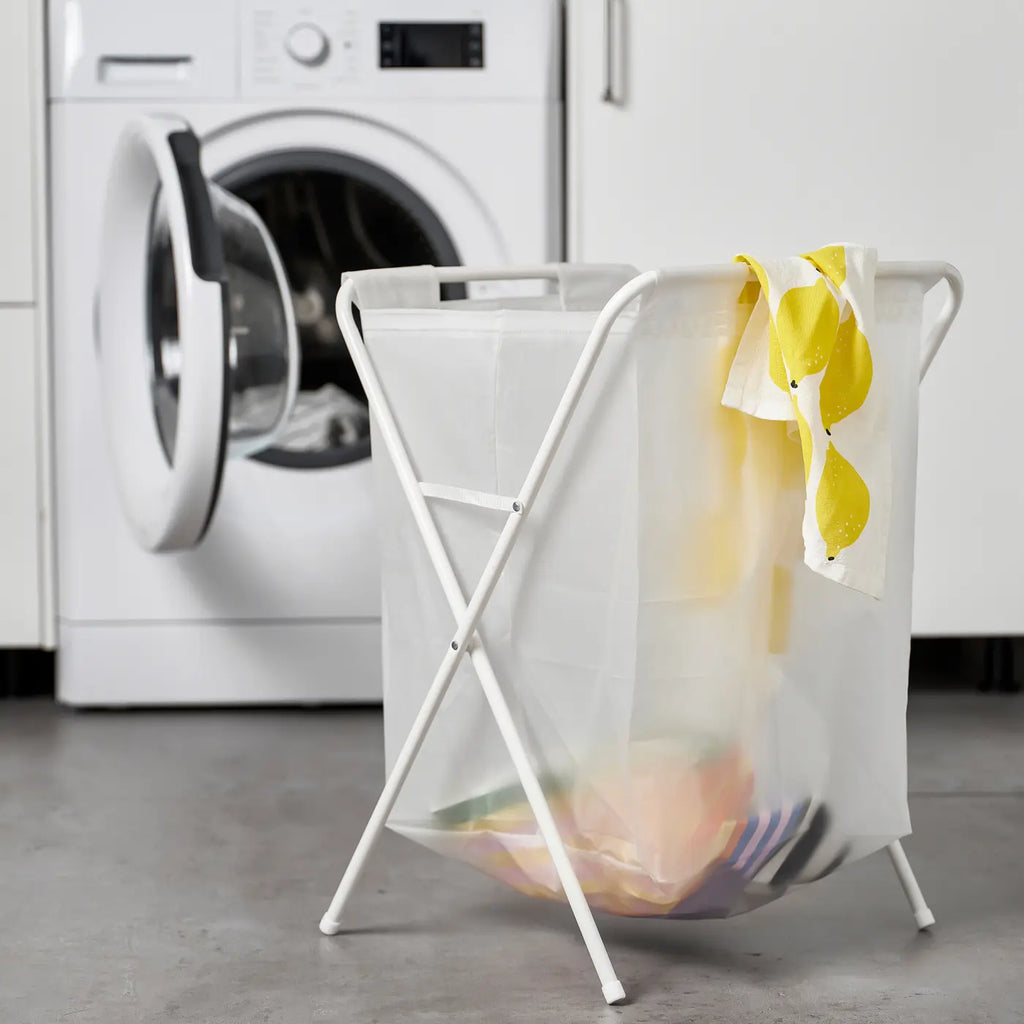 W5 laundry bag with stand, white, 50 l