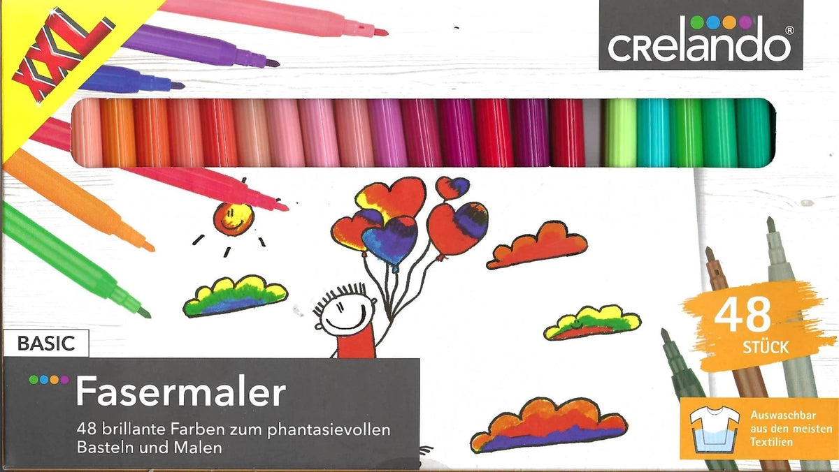 CRELANDO Colored markers, 48 pieces