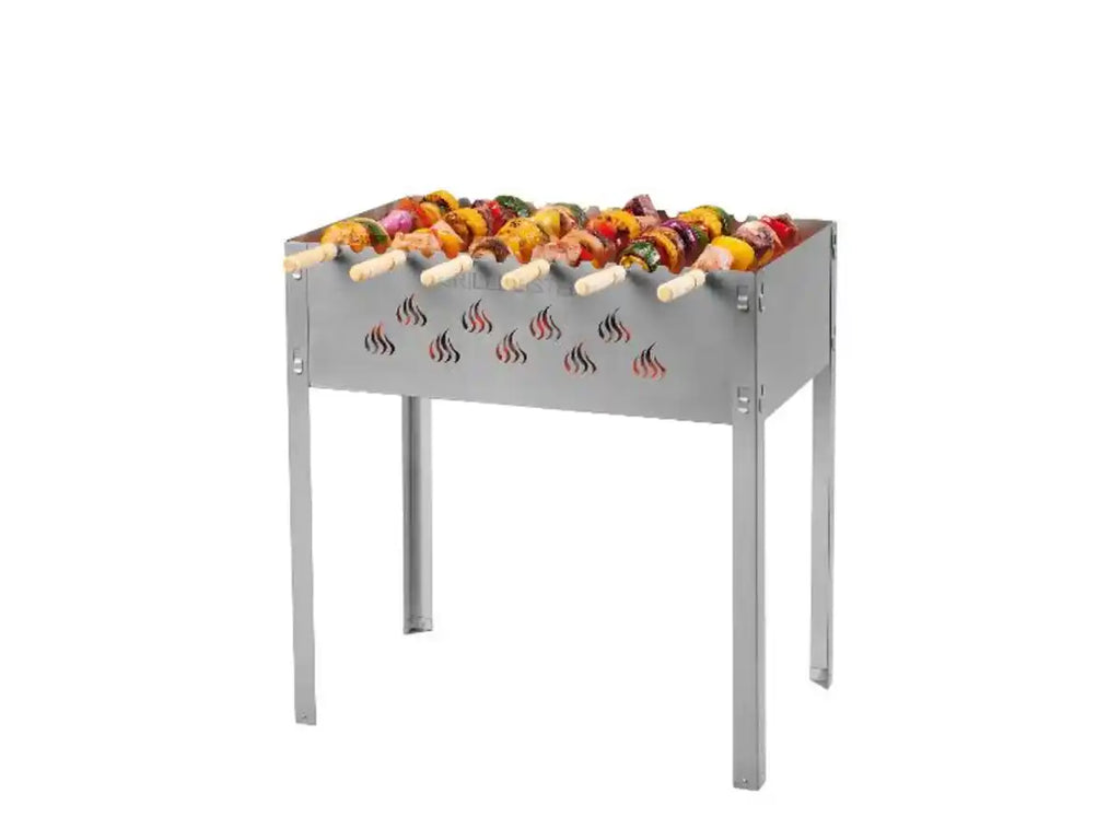 Country Side (GRILLMEISTER) Shashlik Charcoal Barbecue BBQ KANSAS, incl. 6 grill skewers