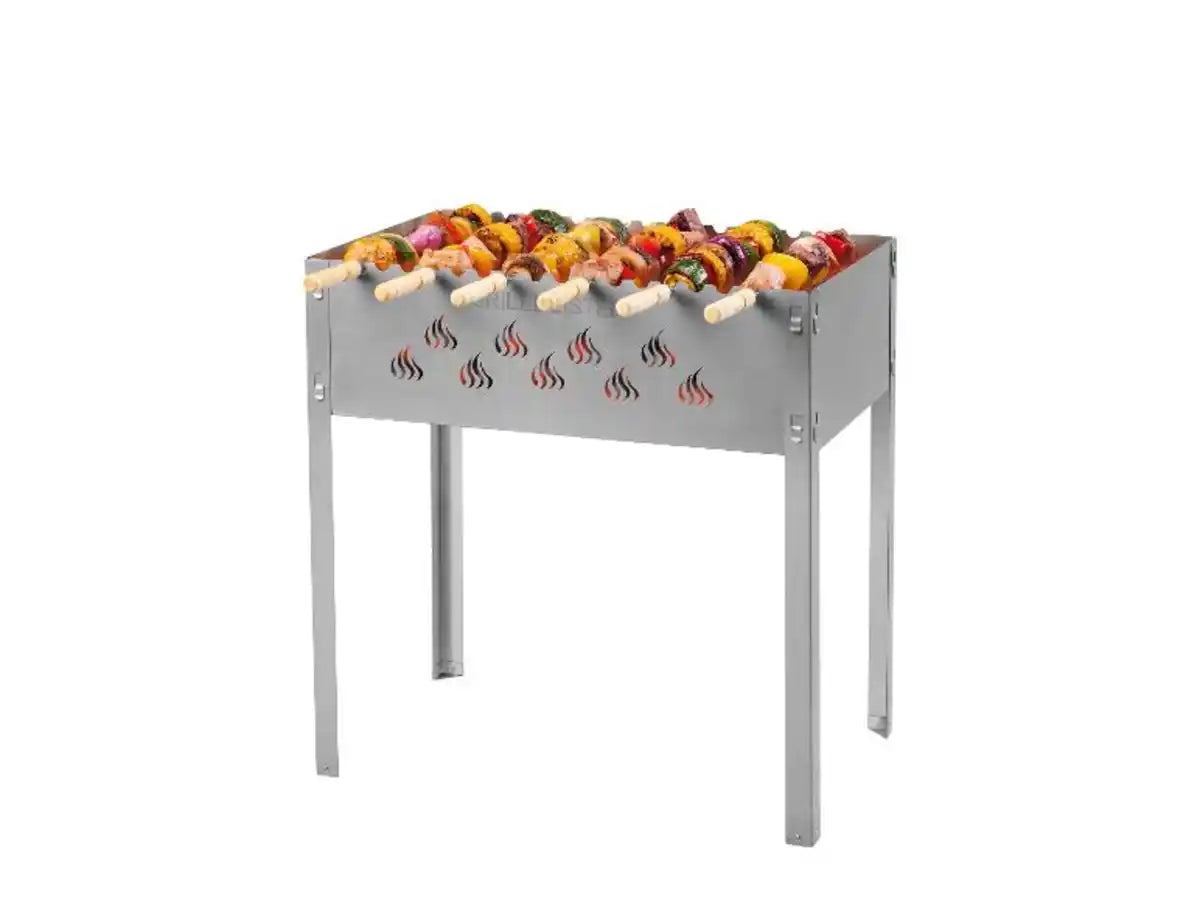 Country Side (GRILLMEISTER) Shashlik Charcoal Barbecue BBQ KANSAS, incl. 6 grill skewers