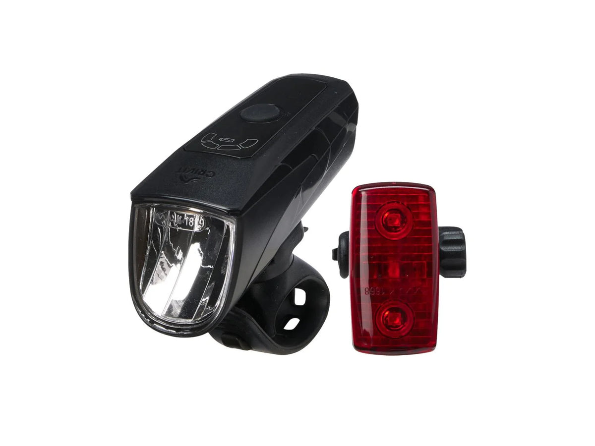 CRIVIT LED bicycle light set with emergency braking function - RECHARGEABLE