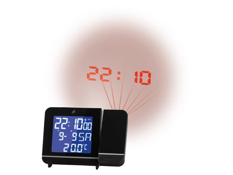 AURIOL® Radio-controlled projector alarm clock with Temperature