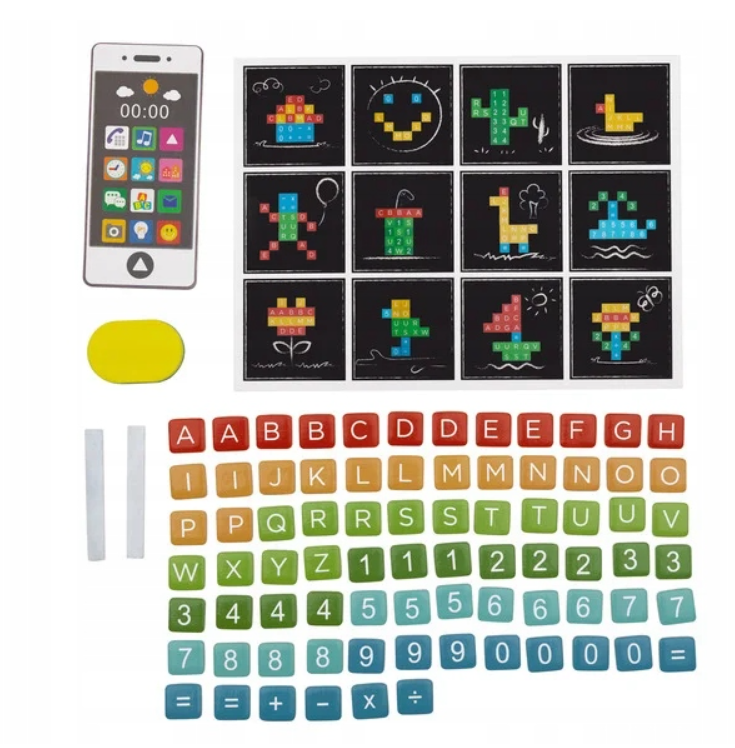Lupilu Wooden Laptop 84 Pieces with Letters and Numbers for Learning to Write