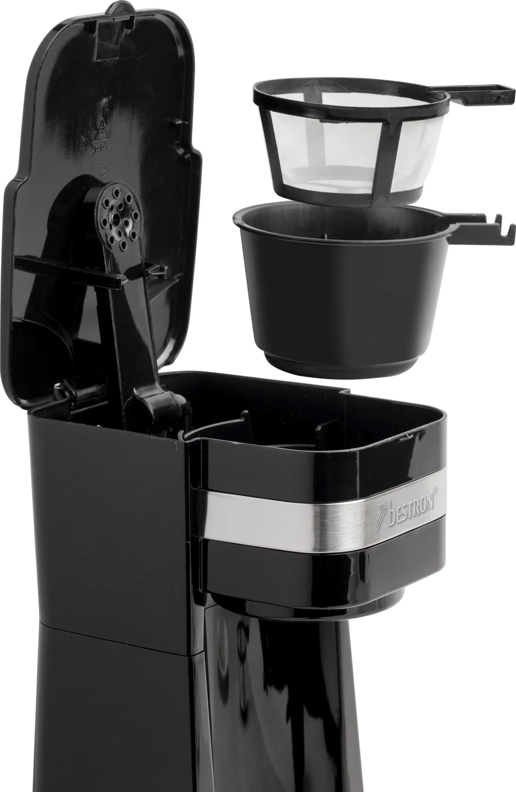 Bestron coffee machine with insulated mug, 750W, Black, 420ml