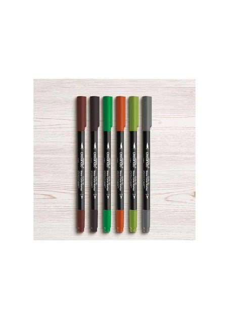 Crelando Double-sided watercolor markers 6 pcs - CHOOSE COLOR PALETTE