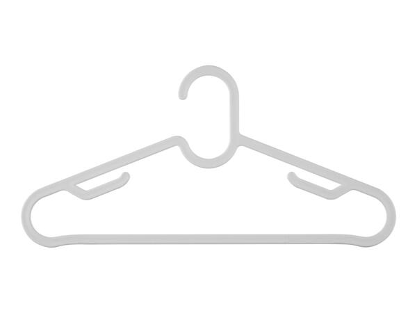LIVARNO Home Clothes hangers, 10 pcs., plastic, white
