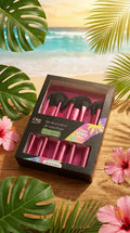 CIEN BEAUTY 9-piece cosmetic brush set including case, pink