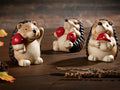 LIVARNO HOME DECORATIVE HEDGEHOG FIGURINES, 3 PCS