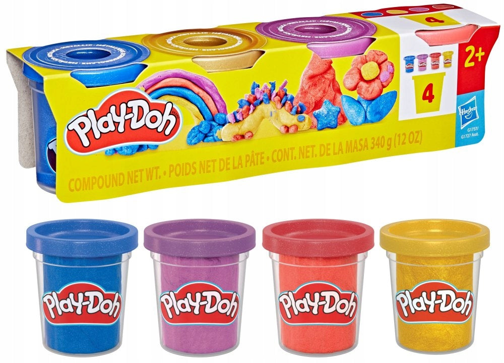 Hasbro Play-Doh 4 Metallic Shine Compound (play doh)