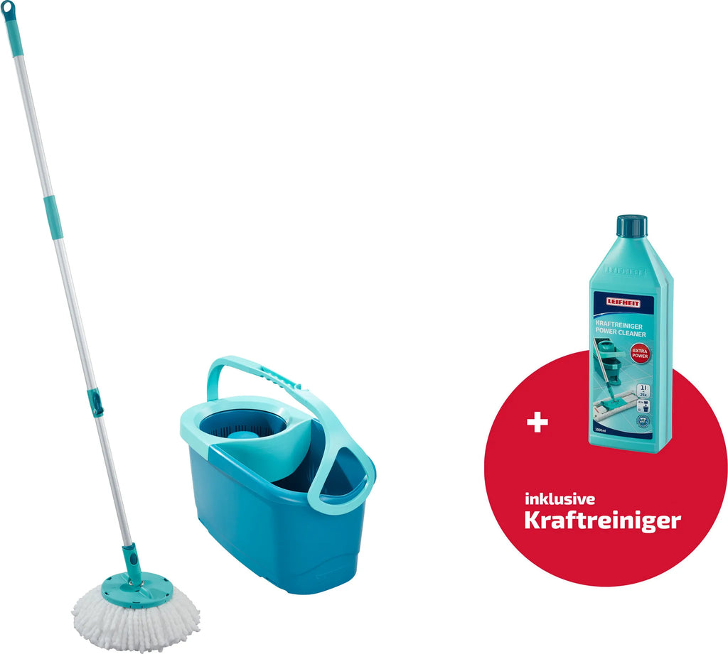 Leifheit Ergo Rotation Disc Mop Set including Power Cleaner